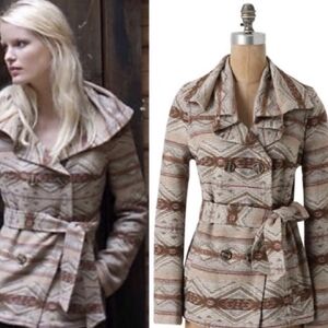 Tribal Blanket Coat Daughters of the Liberation Peacoat Poetry of Trees